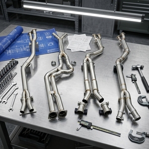 CSZ EXHAUST : BMW X3M F97/X4M F98 <span class=keywords><strong>S58</strong></span> 3.0T Collecteur intermédiaire à longueur égale avec résonateur - Product Image 1