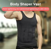 Débardeur de compression avec contrôle élastique du ventre pour hommes