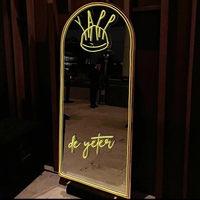 Nouveau design DIY plusieurs formes flexibles LED Neon Light Mirror pour la décoration murale et au sol