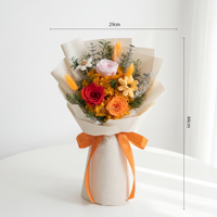 Bouquets de roses éternelles, fournitures de fleurs séchées et préservées pour la fête des mères, la Saint-Valentin, la remise des diplômes, les anniversaires, Noël, les anniversaires de mariage, en gros