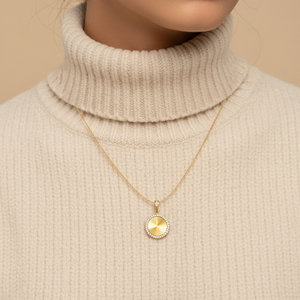 Оптовая продажа модных украшений HOVANCI: индивидуальные кулоны-цепочки из нержавеющей стали 304/316L с цирконом, водонепроницаемые, в форме креста и сердца, для свитеров - Product Image 5