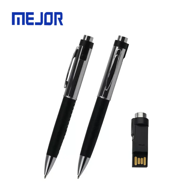 Deri kılıf pendrive 32gb siyah tükenmez kalem 2 in 1 bellek sopa 16g flash sürücü slayt kalem usb kalem