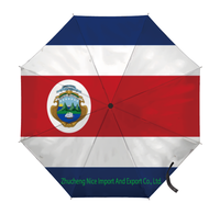 Paraguas plegable con bandera de Cuba, apertura y cierre automático, compacto, portátil, grande, para lluvia, sol, protección UV, resistente al viento