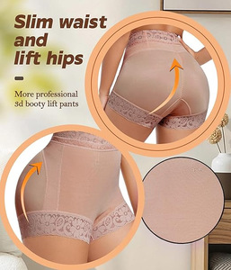 Của phụ nữ cộng với kích thước Hip Lift Body Shaper Tummy kiểm soát Breathable ren cao Eo Định Hình Quần lót chống trượt chặt chẽ ngắn Briefs - Product Image 4