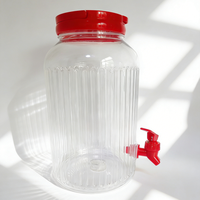 Pompe Distributrice Personnalisée avec Logo Imprimé, en Plastique PET de Qualité Alimentaire, Grande Capacité, pour Eau et Boissons, avec Robinet