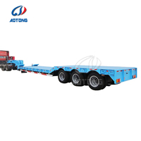 Semi-remorque surbaissée de 60 tonnes avec suspension cantilever, deux lignes, quatre essieux, en fer, pour camions
