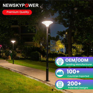 Lampes solaires décoratives rechargeables DC de grande taille, rondes, pour poteaux de clôture, idéales pour les allées extérieures et les cours d'hôtels - Product Image 1