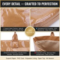 Sac fourre-tout en papier DuPont Tyvek brillant pour femme, grande capacité, portable, pour l'été, avec logo personnalisé OEM, idéal pour la plage et les fêtes