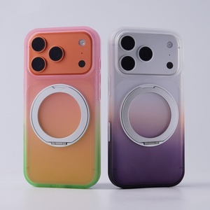 Funda Magnética Translúcida Mate de Lujo para iPhone 18 13 14 15 16 17 Pro Max con Protección de 360° °   Funda Protectora con Soporte de Anillo Metálico - Product Image 4