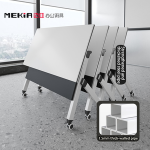 Современный простой белый складной стол для конференций, офиса, школы, мобильный и удобный в использовании. - Product Image 5