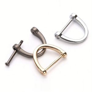 Herrajes colgantes en forma de D hechos a mano, llavero para coche, hebilla de herradura, colgante para equipaje, piezas especiales para bolsos, accesorios de joyería - Product Image 1