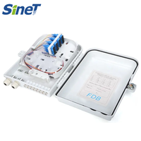 SINET nouveau matériau ABS fibre optique boîte de Distribution 4 noyaux 8 16 24 ODF avec fibre sieste pour FTTH