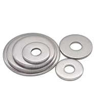 Stainless Steel 304 DIN9021 A2-70 Grade Flat Washers Plain Finish M3-M64 Sizes 200HV Hardness Customizable