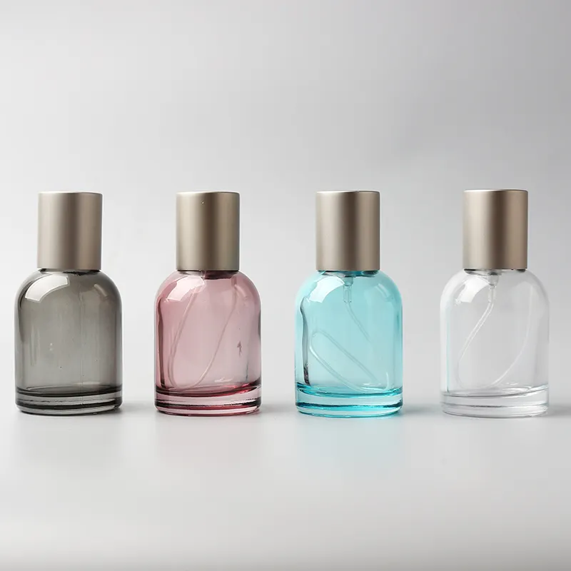 Modern benzersiz özel 30ml 50ml cam parfüm şişe ambalajlama ile sıkma sprey