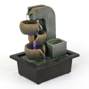 น้ำพุจิ๋วงานฝีมือชุนซาน 110-230V ของตกแต่งภายในบ้าน สำนักงาน ของขวัญเสริมฮวงจุ้ย - Product Image 4