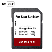 Carte SD personnalisée CID 32 Go pour navigation GPS de voiture Google SMIOST pour Seat Leon Ateca 2023 Navig AS V18