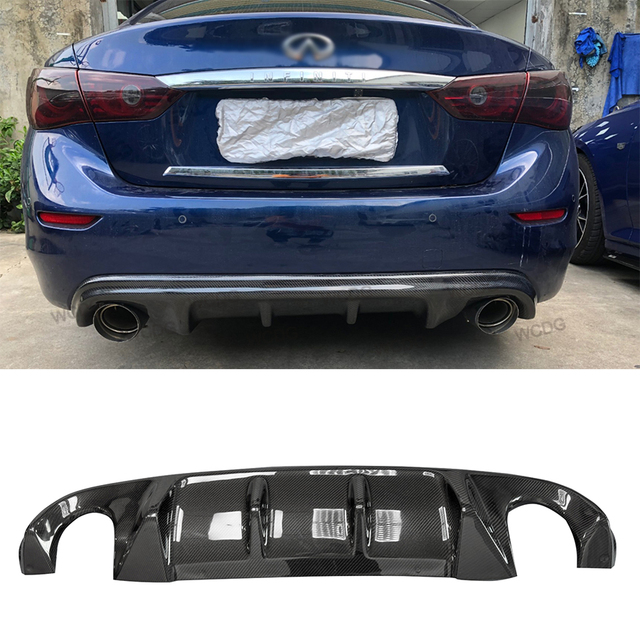 HIgh Quality Carbon Fiber Rear Bumper Lip for Infiniti Q50 2014-2025 Rear Diffuser Spoiler Car Bodykit