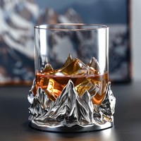 Nouveau design Décanteur en verre à whisky de style rétro Ensemble de vin de compagnon Verre à liqueur