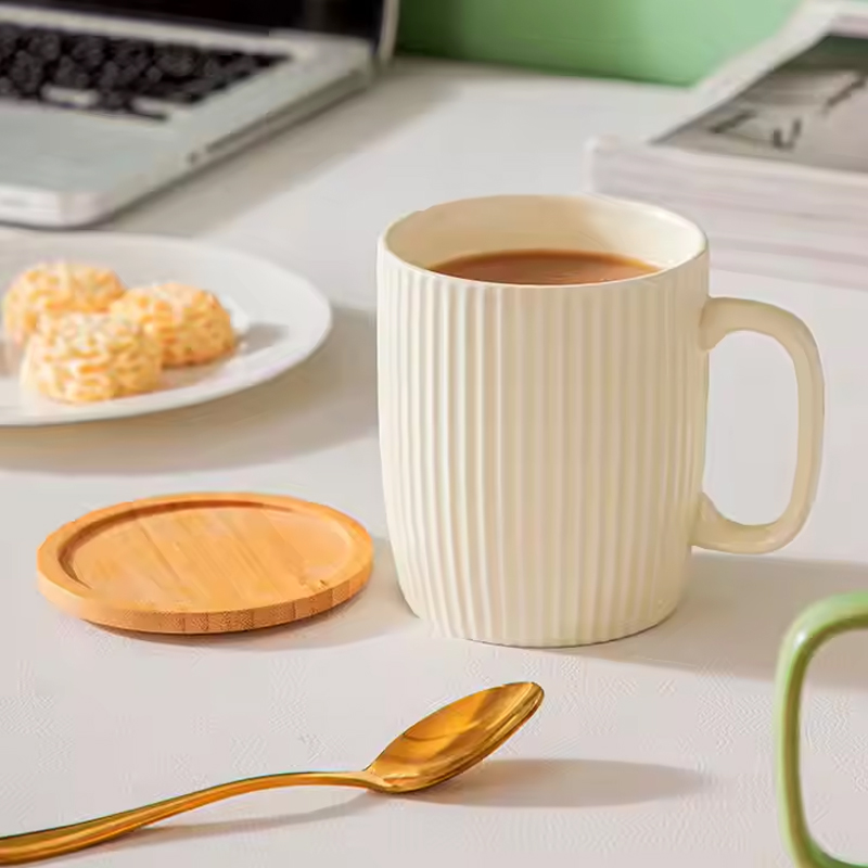 10 oz ceramic coffee mugs 10oz Short Mug Matte White main image 1