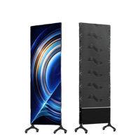 Affichage vidéo LED couleur ultra-mince P2.5 pliable, portable, en aluminium, personnalisé, pour publicité extérieure, type affiche, pour métro
