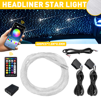 Kit d'éclairage de plafond de voiture Shooting Star 600 pièces DC12V, éclairage de plafond en fibre optique pour van, maison et autres accessoires d'éclairage