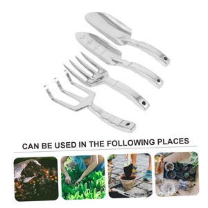Set di <span class=keywords><strong>attrezzi</strong></span> da giardino 4 pezzi <span class=keywords><strong>per</strong></span> <span class=keywords><strong>attrezzi</strong></span> paletta da piantare pala da giardinaggio <span class=keywords><strong>orticoltura</strong></span> rastrelli pratici in lega di alluminio argento - Product Image 5