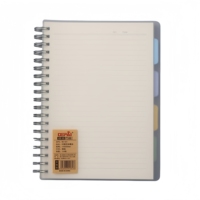 Cahier à spirale B5 à couverture rigide en PP avec diviseur d'onglet d'index 80 feuilles par paquet Cahier à spirale à couverture rigide pour grossiste écologique
