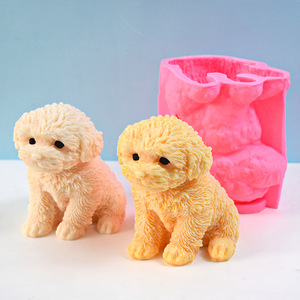 1 cái lớn Dog Puppy Silicone khuôn làm bằng tay xà phòng khuôn hương liệu handmade nến Khuôn Silicone bánh fondant Khuôn Silicone - Product Image 2