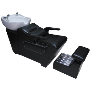 Chaise de lavage semi-inclinable en cuir de haute qualité pour salons de coiffure et instituts de beauté à usage commercial - Product Image 6