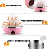 Cuiseur à œufs électrique portable et automatique en acier inoxydable pour œufs durs, mini cuiseur vapeur rapide pour la maison