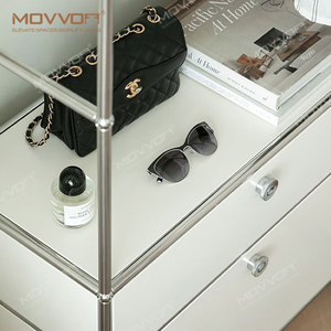 Portable Metal Wardrobe <strong>Closet</strong> Clothes Bedroom Wardrobe Steel Frame Luxury <strong>Closet</strong> Design - Product Image 5