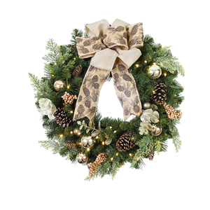 Wholesale Selling Round Artificial <b>Christmas</b> <b>Wreath</b> <b>Christmas</b> Red Fruit Ball <b>Wreath</b> <b>for</b> Front <b>Door</b> - Product Image 1