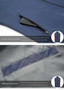 <strong>Men's</strong> Lightweight Softshell Vest Breathable Polyester Waterproof Windproof Outerwear for Golf &amp; <strong>Running</strong> Woven Fabric <strong>Gilet</strong> - Product Image 4