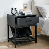 Table console d'angle en bois, design moderne, meuble multi-usages avec rangement dissimulé pour chambre et salon