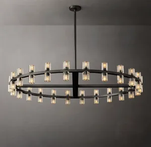 Large Circular Chandelier Living Room Decoration Modern Luxury Crystal Chandelier