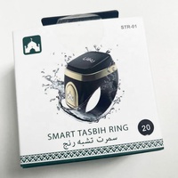 Smart Tasbih Zikr Ring Longue Endurance 6 Rappel du temps de prière Smart Tasbeeh Compteur Affichage numérique Étanche Musulman Anneaux
