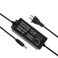 Adaptateur secteur universel mural DC de haute qualité, 3-12V 5A 60W, avec prises EU, US, UK, pour bande LED, moteur, ventilateur, électronique