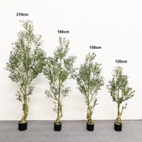 Plantes en pot en plastique de 90 cm, 120 cm, 150 cm, 180 cm, 210 cm, 240 cm, décoration d'intérieur artificielle, faux olivier