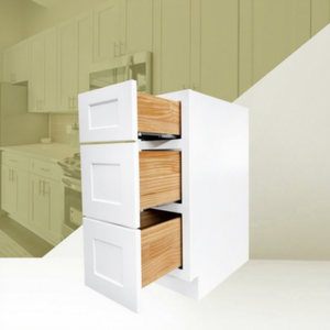 Armoires de cuisine RTA en bois massif de style shaker à DB12-DB36 modernes prêtes à assembler, entrepôt américain, armoire à tiroirs en bois du Vietnam - Product Image 1