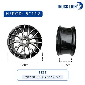 Rueda de Aleación de Aluminio de Alto Rendimiento para Automóvil TLJ1152, Diseño Multirradio, Color Negro Hiperbrillante, 20 Pulgadas - Product Image 6