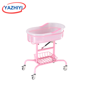 Medical Grade Plastic Transparent Bassinet Basket Baby <strong>Crib</strong> Trolley CE ISO Certified Stainless Steel/ABS Hospital Customizable - Product Image 1