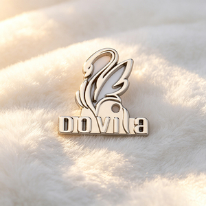 High Quality Personalized Metal <b>Tags</b>, Custom Letter Engraved Brand Logo Plates for Garment - Product Image 1
