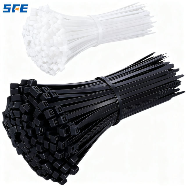 Pa66 Plastic Cable Ties Strap 100 mm 200 mm 250 mm 300 mm 350 mm 400 mm Self-Locking Nylon Black White Cable Zip Ties