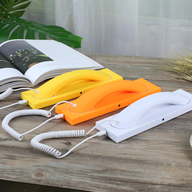 Originality Retro Phone Receiver Handset Smartphone Call Headset 3.5mm Landline Telephone Microphone