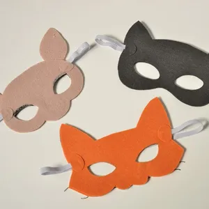 Fox cat and deer handmade felt mask - mask for Halloween, carnival, parties and celebrations