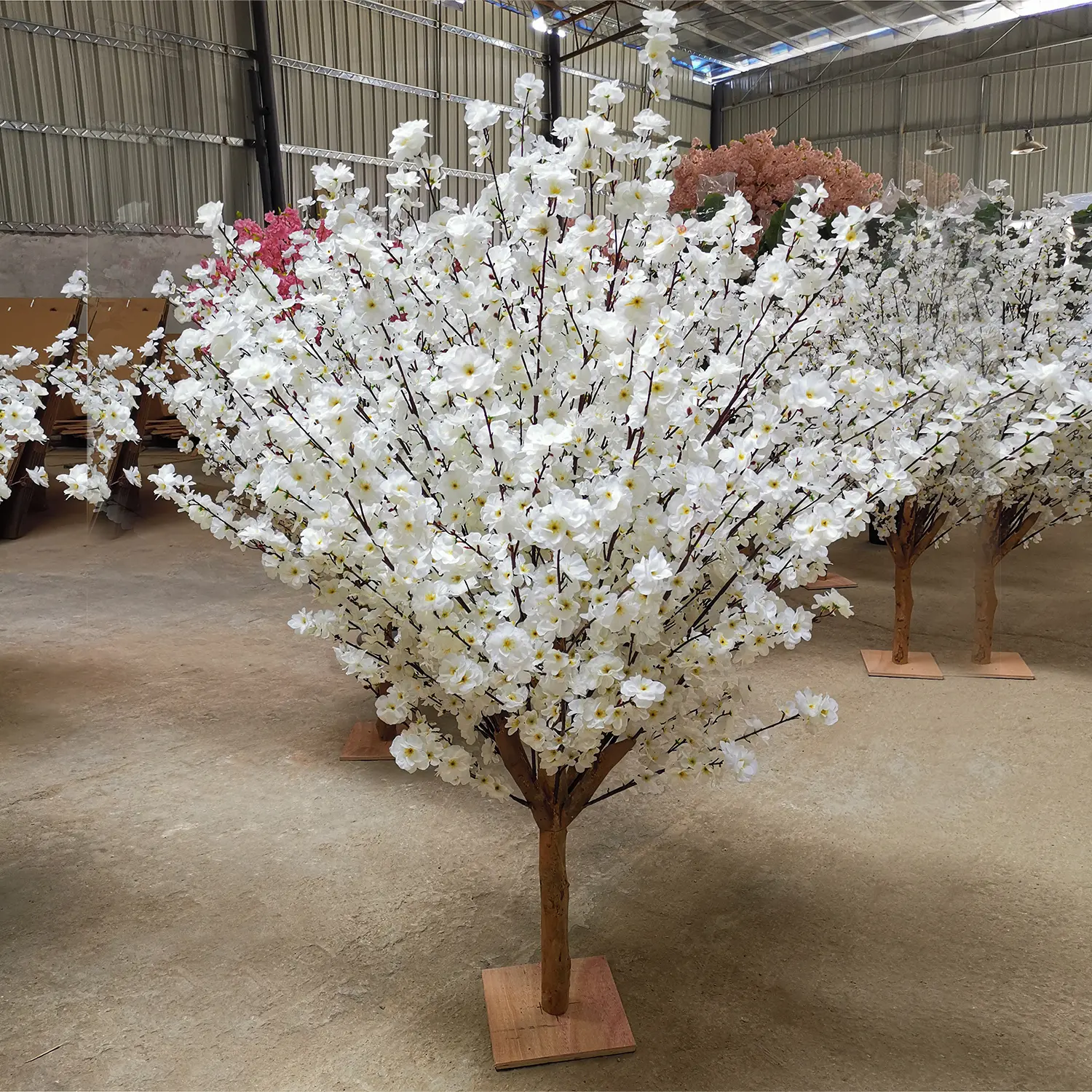 Pohon Bunga Kayu Keras Dekorasi Pernikahan Mini Pohon Bunga Persik Buatan