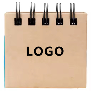 Cuaderno Espiral Promocional al por Mayor con Logotipo Personalizado, Cubierta Kraft Blanca, Papel Interior Rayado y Notas Adhesivas de Colores - Product Image 3