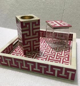 Ensemble de brûleur d'encens en émail et résine écologique islamique avec couvercle parfum d'aromathérapie parfumé durable et durable - Product Image 2