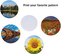 Dessous de verre de tapis de voiture blanc moins cher pour les sous-verres de voiture de sublimation en néoprène vierge