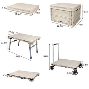 Hot Sell Brand New Multi-functional Camping <b>Table</b> Dolly With Removable Casters With 100kg Capacity , Outdoor Product, - Product Image 4